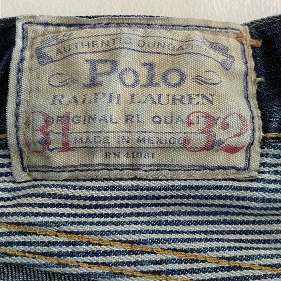 Polo by Ralph Lauren Sullivan Slim Button Fly Dark wash jeans Size 31 / 32 - Picture 8 of 16